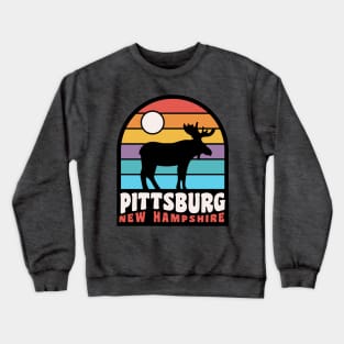 Pittsburg New Hampshire Moose Badge Crewneck Sweatshirt